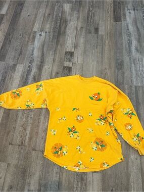 Disney Bright Yellow Orange Bird Graphic Long-Sleeve Tee